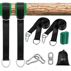 3FT Tree Swing Hammock Straps Hanging Kit Strong Durable with Tree Protector Safer Lock Snap Carabiner Hooks Holds Up to 5000 lbs Easy Installation for Baby Adults