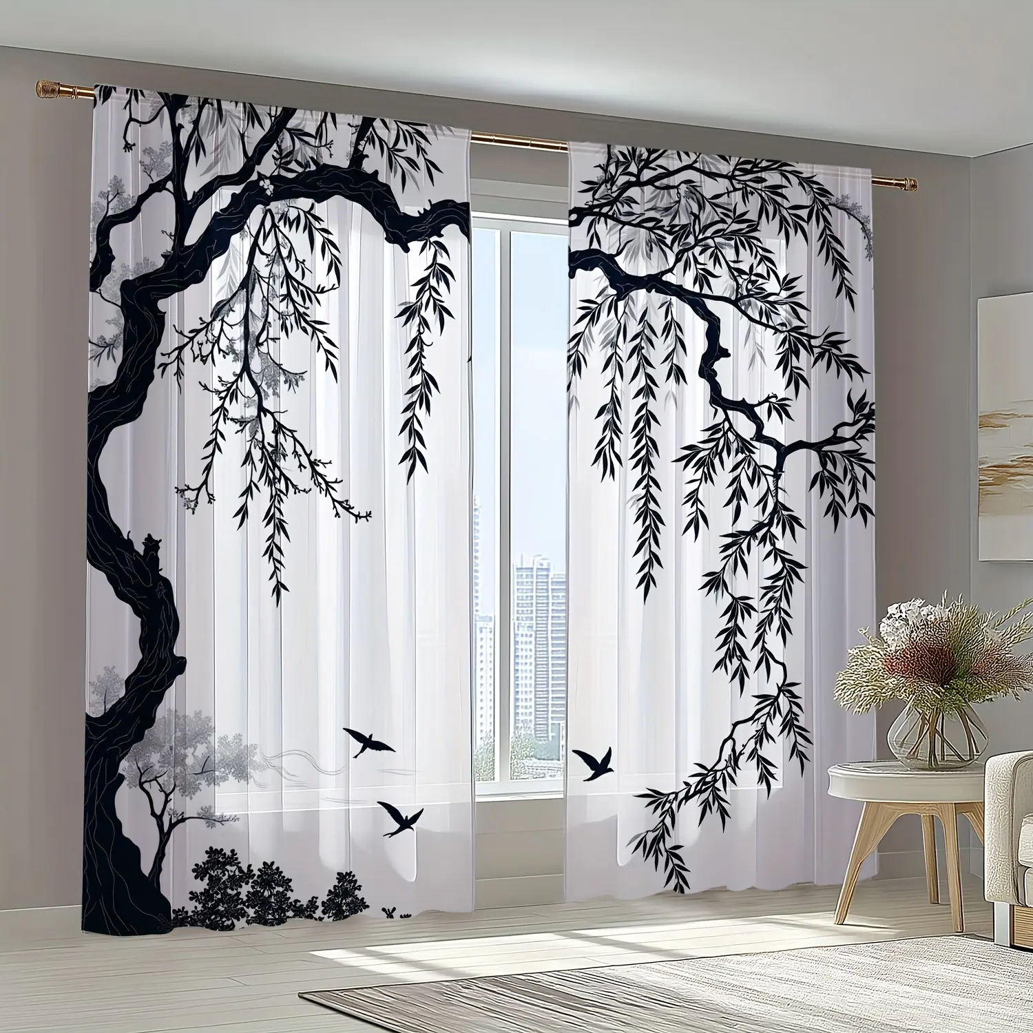 JIT: Packaged in 2 pieces, mysterious, ancient, semi-transparent polyester fiber material,-mounted window screens, suitable all-season home window decoration,, living room, bedroom, dining room, studio, coffee shop, art museum doors and windows. It washed