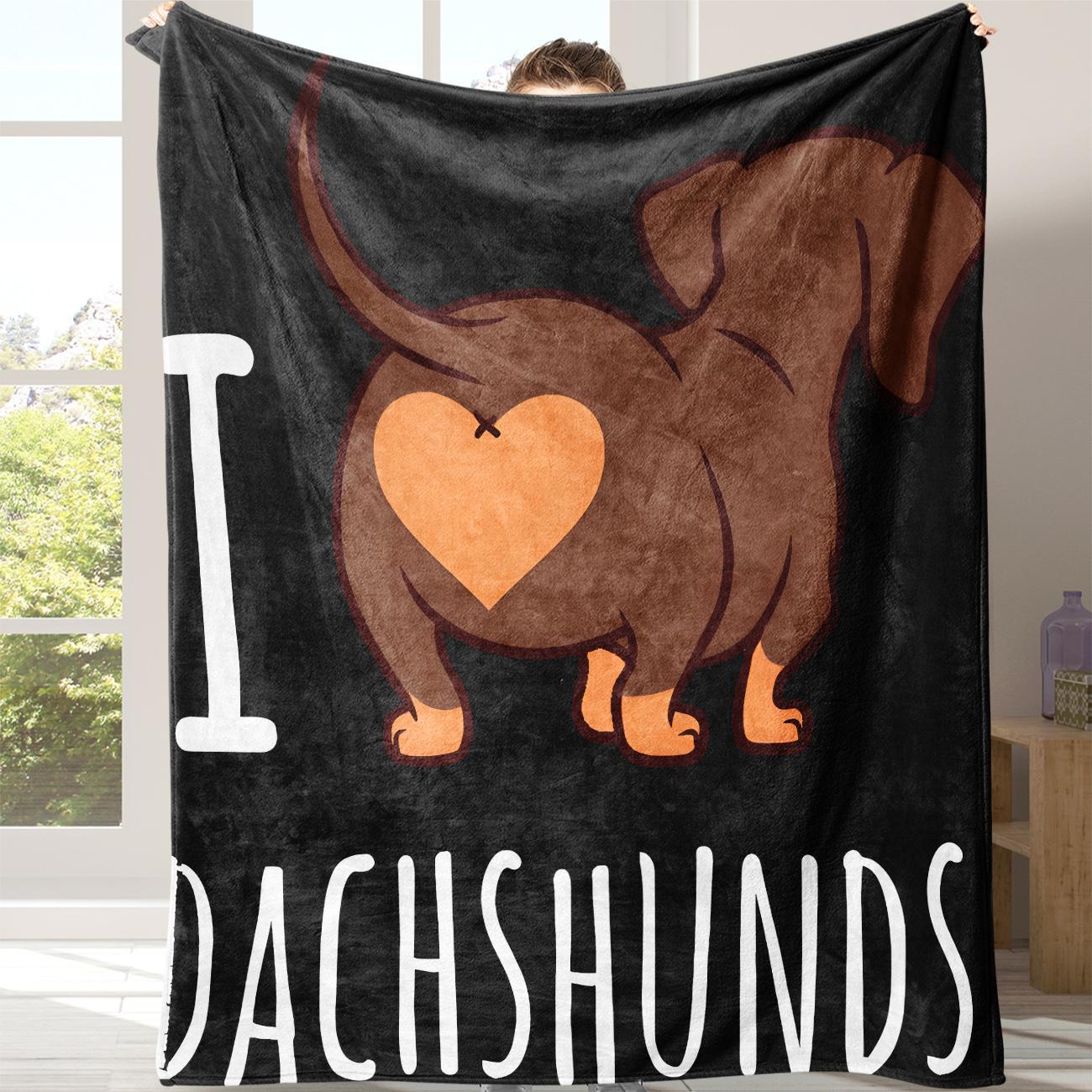 Puppy Pattern Flannel Blanket, 1 Count Soft Throw Blanket with Storage Bag, Napping Blanket for Sofa, Bed, Couch, Travel, Camping, Office