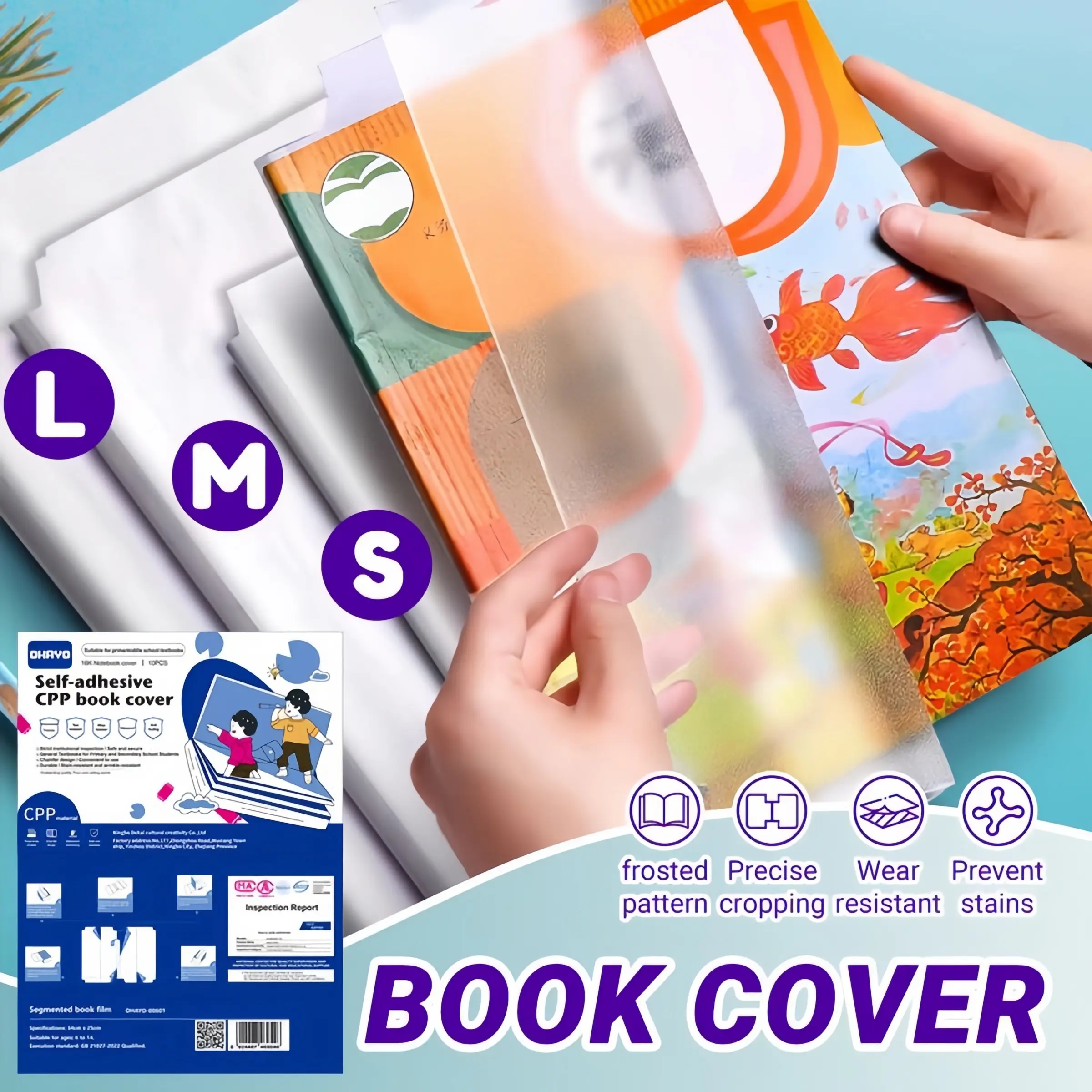 30pcs Set Thick Transparent Book Covers for Elementary and Middle School, A5 16k A4 Waterproof Protective Film, Ideal for Textbooks and Homework Books