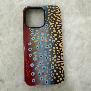 Glossy-Brook Trout Pattern Phone Case, Vintage Phone Cover, Trendy Case for iPhone 17 16 15 14 13 12 11 Compatible with Samsung Galaxy S25