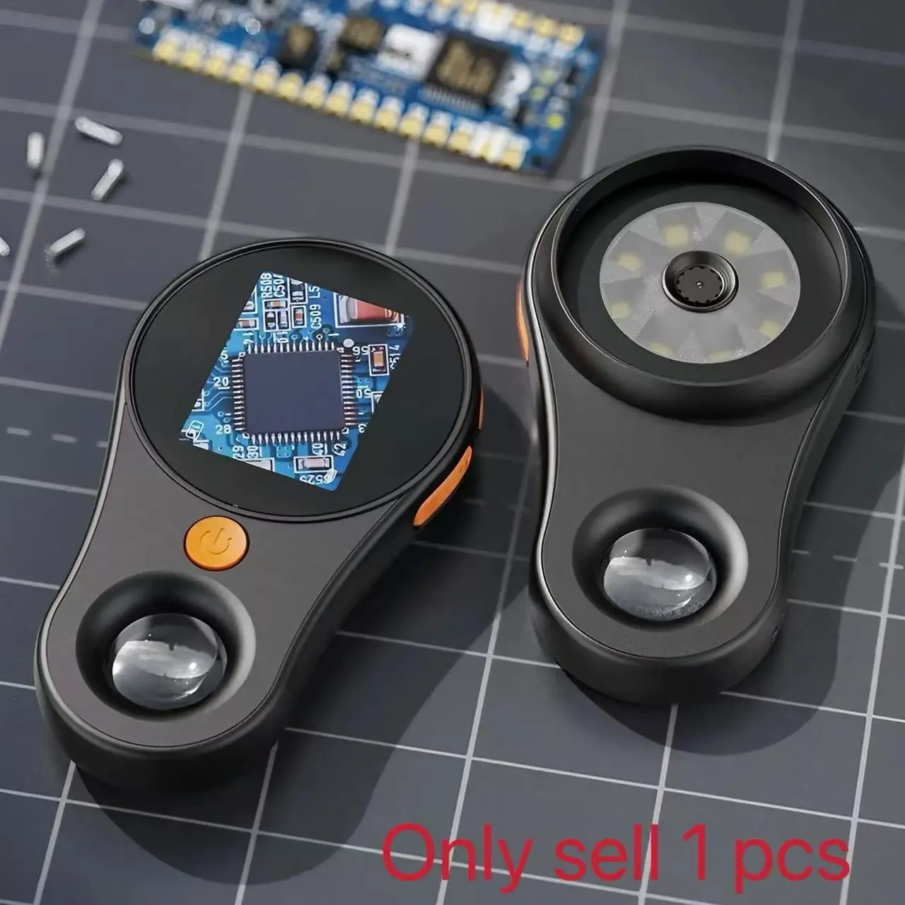USB Rechargeable Handheld Digital Microscope for Kids, 50-500x Zoom, Dual Screen, Portable Science Tool, Connects to PC and Phone