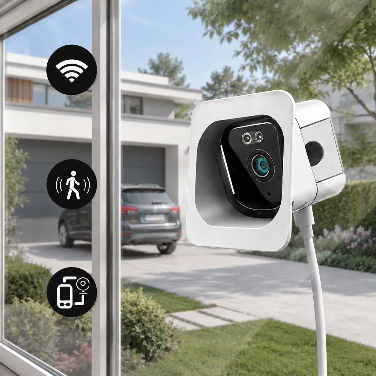 2K 3MP Window Security Camera,5G & 2.4G WiFi Indoor Camera With Color Night Vision,Motion Detection,2-Way Talk,24/7 Recording,Indoor Cameras for Home Security,Easy & Quick Install, Surveillance Camera, Smart WiFi Camera