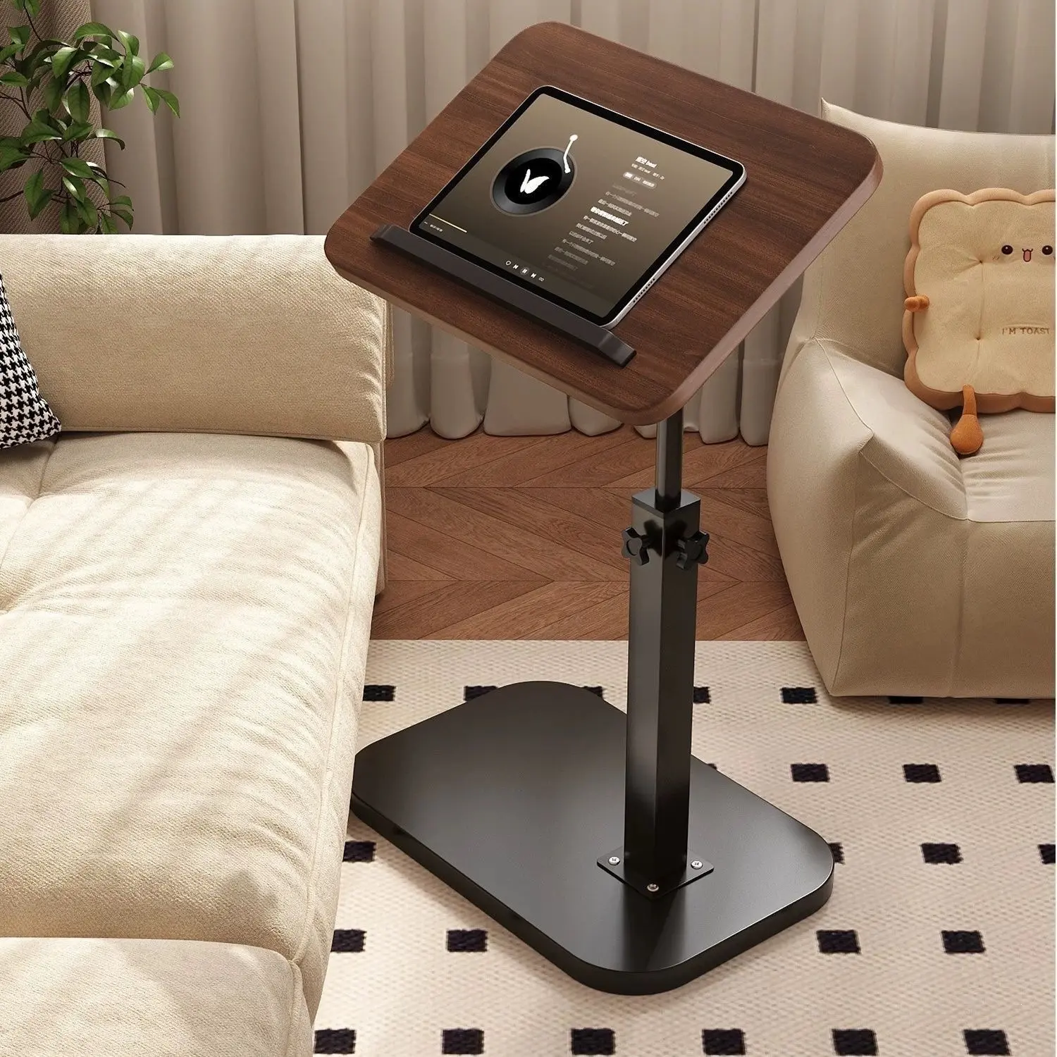 Portable Laptop Folding Table, Foldable Laptop Table – Rotating Adjustable Height Desk with Multi-functional Tray, Support Rods, and Adjustable Angle Design, Suitable for Sofa Side Table, Living Room Coffee Table, Durable
