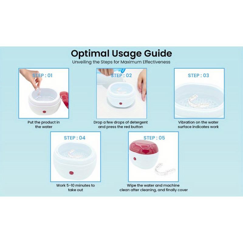 The Most Thoughtful Automatic Denture Cleaning Case with Filter, Portable and Effortlessly Clean and Protect Dentures, Braces, and Retainers