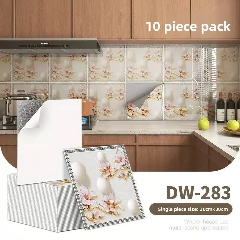3D Peel-And-Stick Wallpaper Tiles, Self-Adhesive Decorative Panels, Easy Removal, Ideal for Interior Walls, Kitchen, Bathroom, Ceiling, TV Background Wall