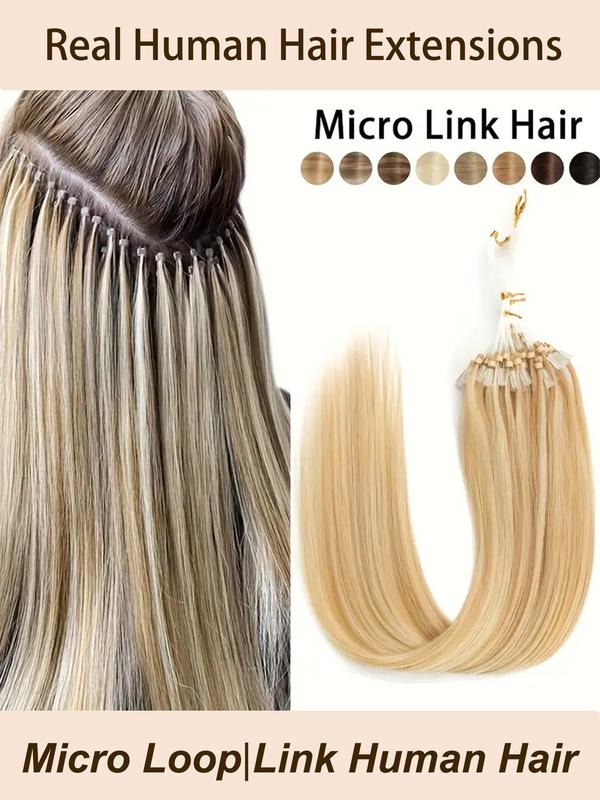 Micro Link Human Hair | Nano Bead Hair Professional Fish Line Hair Extensions, 50pcs Per Pack, 12-22 Inches, 30g Weightless, Multi-Layered Dynamic Effect Micro Link Human Hair | Nano Bead Hair Professional Fish Line Hair Extensions, 50pcs Per Pack, 12-22 Inches, 30g Weightless, Multi-Layered Dynamic Effect