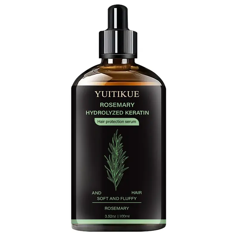 Yuitikue Keratin Hair Essence 100ML, Ginger Biotin Glycerin, Nourishes Scalp, Strengthens Hair, Improves Dry Split Ends, Frizzy Hair Care