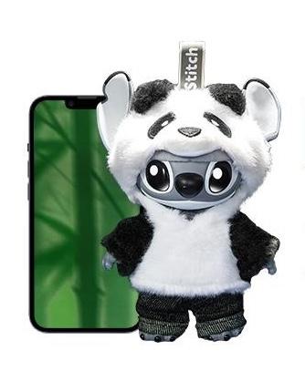 【Holiday Gift】Disney Stitch Gen Z Street Style Series – Hang Card Edition Panda Plush | Removable Gloves & Fashion Outfits for Customizable Fun! A Poseable Collectible Blending Cool & Cute, Perfect Gift for Stitch Lovers.