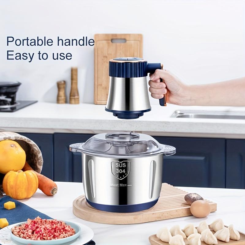 5L Stainless Steel Electric Meat Grinder - 5-Speed Kitchen Food Processor with 5-Speed Motor for Grinding Mixes, Garlic Blending, Chili Processing