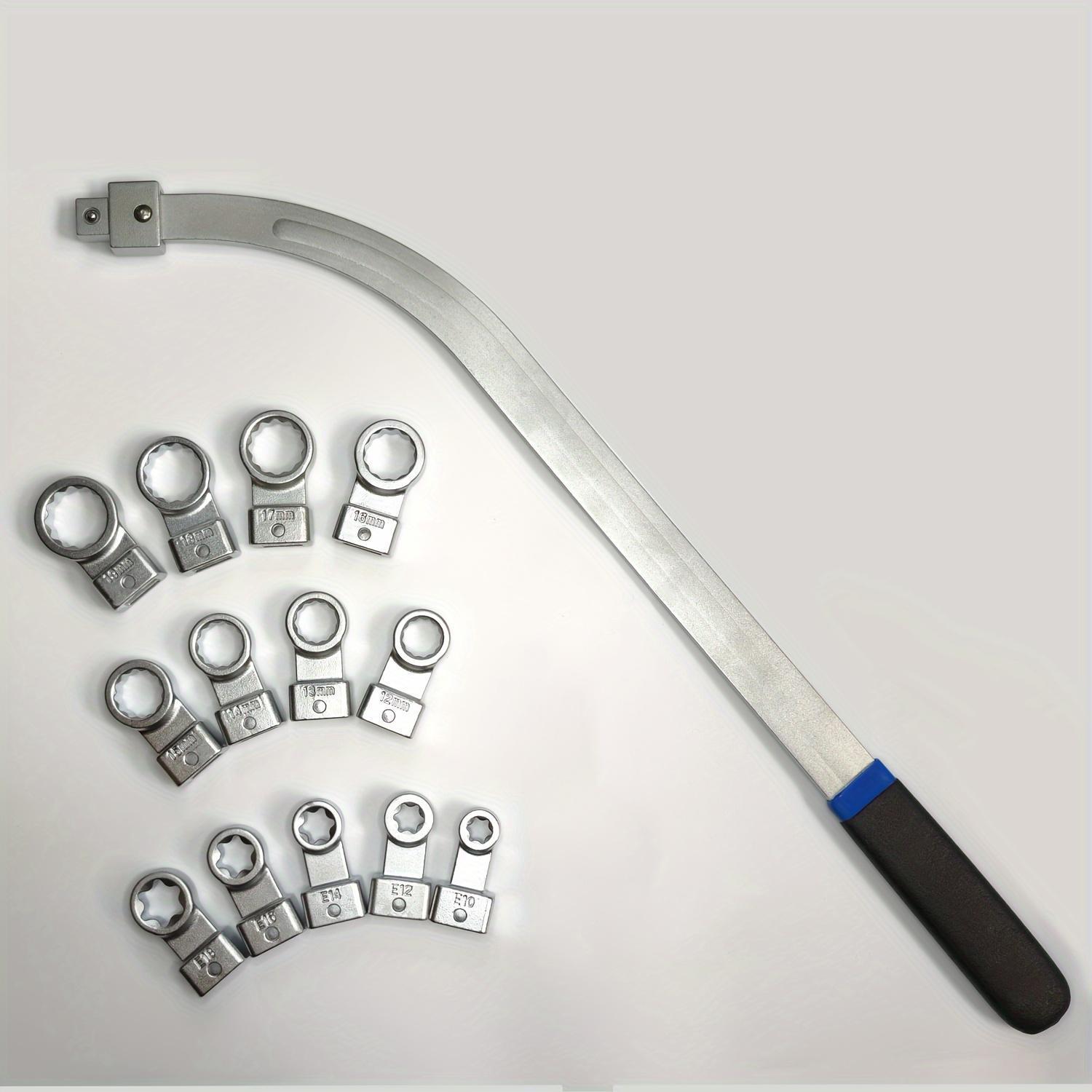 SUNDAY MIRTH 15PCS Universal Auxiliary Idler Belt Tensioner Pulley Removal Tool Kit, Serpentine Belt Tension Pulley Wrench Set, Engine Timing Belt Tensioning Nut Bolt Screw Remover