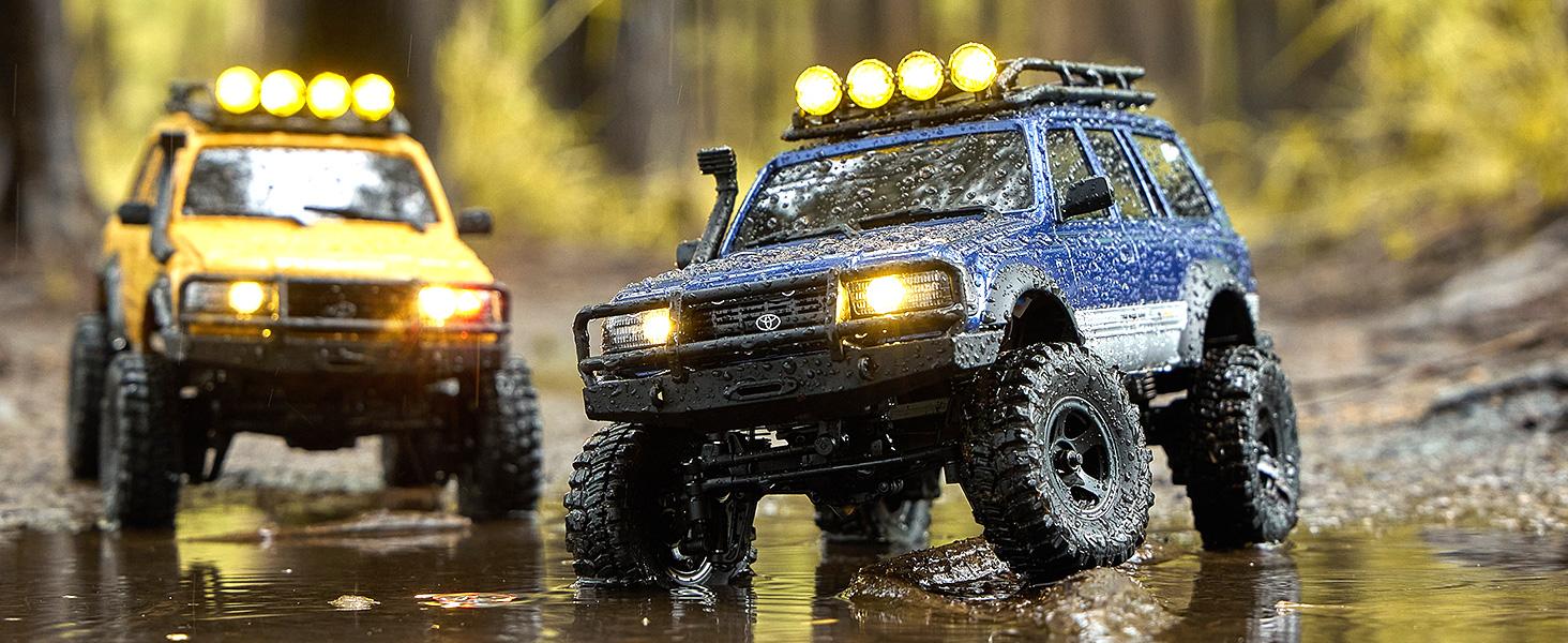 FMS RC Crawler 1/18 FCX18 LC80 RTR 4WD RC Rock Truck 2.4Ghz 900mAh Hobby Grade RC Car Model Mini Remote Control Car Off Road Vehicle