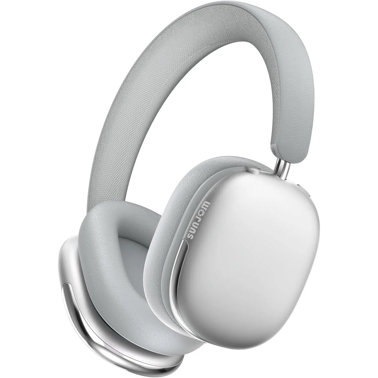Freepods Over-Ear Bluetooth Headphones with Mic,120 Hour Playtime Active Noise Cancelling,Hi-Res Audio,Wireless ANC Headset, Android Compatible - Silver