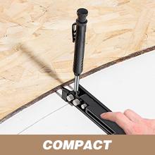 Multi-function Scribing Tool- Construction Pencil- Aluminum Alloy Scribe Tool with Deep Hole Pencil,DIY Woodworking Scribe Gauge Scriber Line Maker Measuring Tool,Gifts For Men(5.5Inch BLACK)