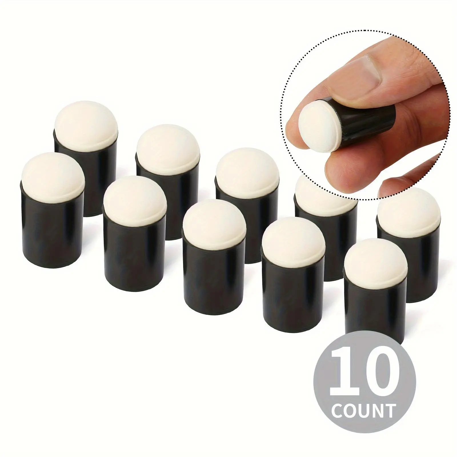 10pcs Craft Finger Sponge Daubers Drawing Project Finger Painting Sponge Set For Card Making, Painting, Stamping, Ink