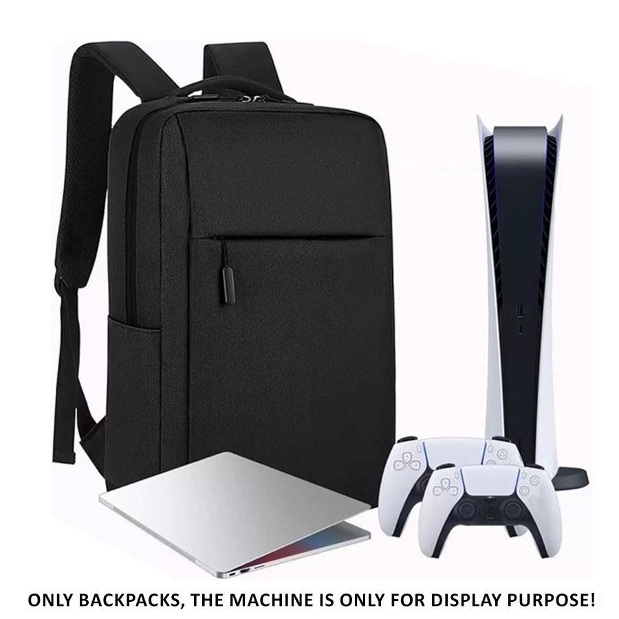 Game Console Backpack, Large Capacity Game Console Storage Bag with Game Console Holder, Travel Bag for PS5/Slim/Pro Console, Console Accessories, Casual Travel Backpack