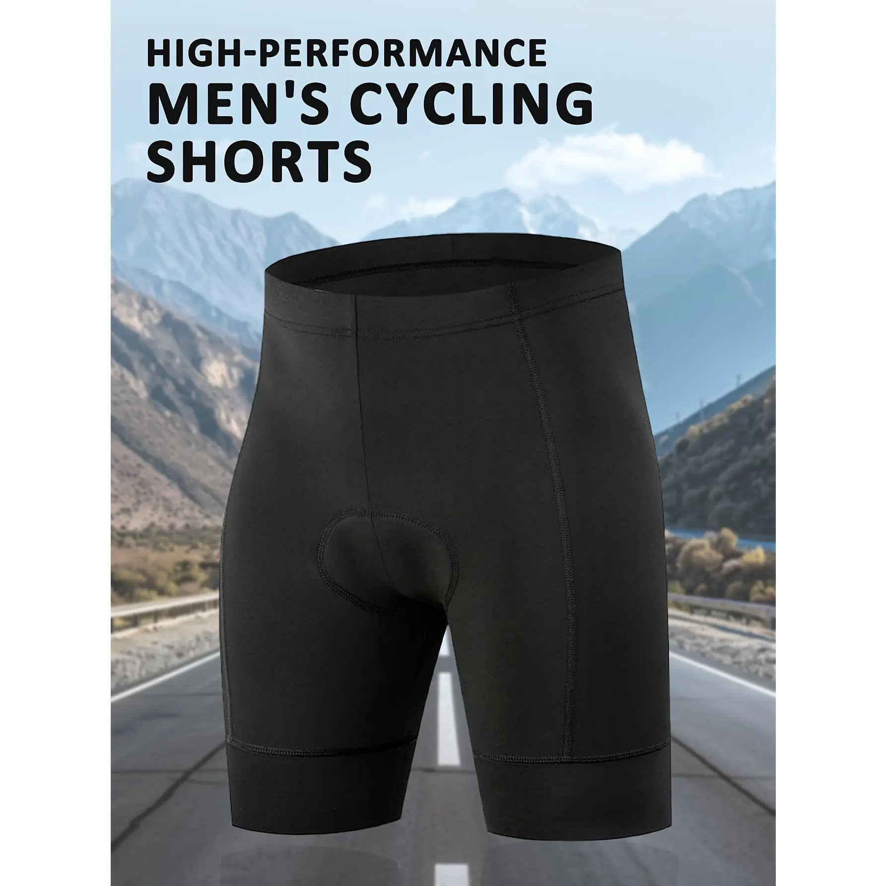Men's Cycling Shorts, Breathable Polyester-Spandex with 3D Gel Padding, Sporty Black-Red Style for Running, Sizes S, M, Male, Sporty Chic, Multi-Size