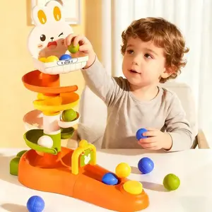 Plastic 5-Tier Christmas Decorative Tower Ornament with Festive Ball Accent, 18 Months+ Classic & Novelty Stress Relief Toy for Holiday Display (Animal Designs for Hand-Eye Coordination)