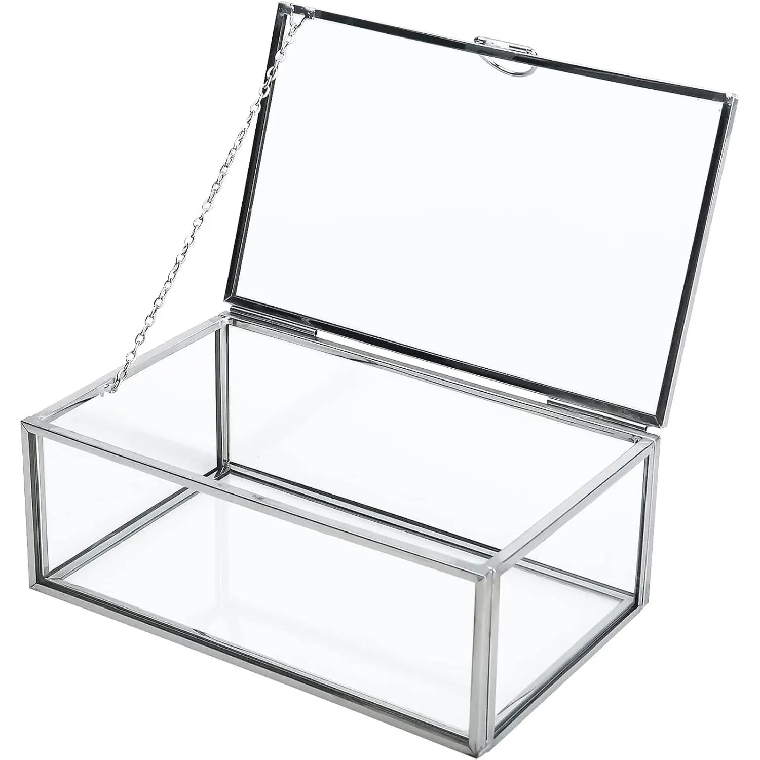 Glass Box with Lid - Clear  Glass Display Box  Box -  Decor Decorative Box for Trinket Rings Bracelet (, X-Small)