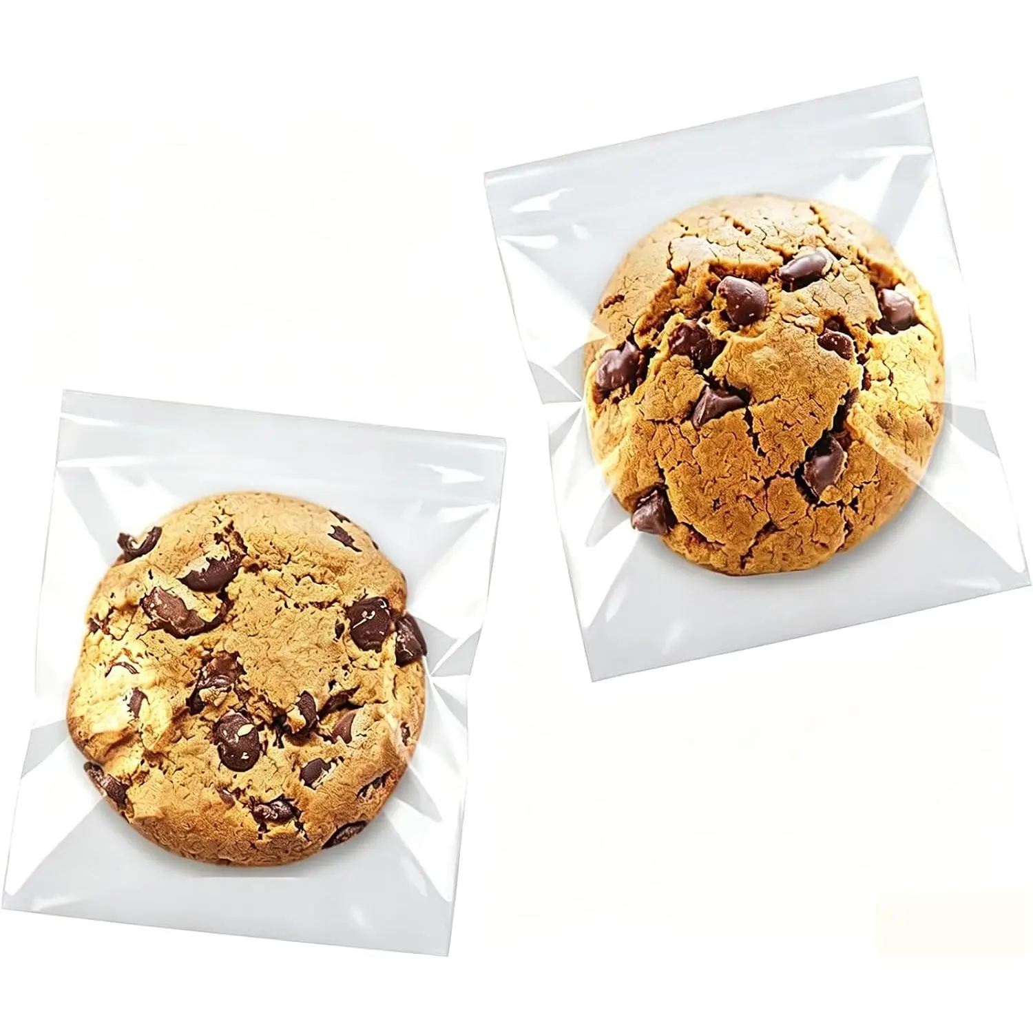 Cookie Bags with Seal, 200 count 5x6 Inch Clear Self Sealing Cellophane Bags for Cookie Packaging Resealable Cello  Bag Plastic Individual Cookies Bag for  Giving Favors Candy Wrappers