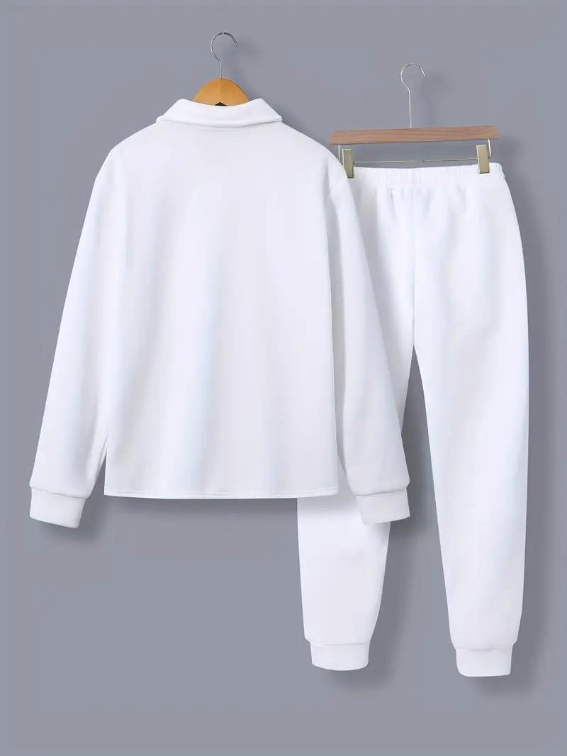 Men's two-piece set men's fashion solid color pocket open button lapel jacket and solid color set formal long sleeved