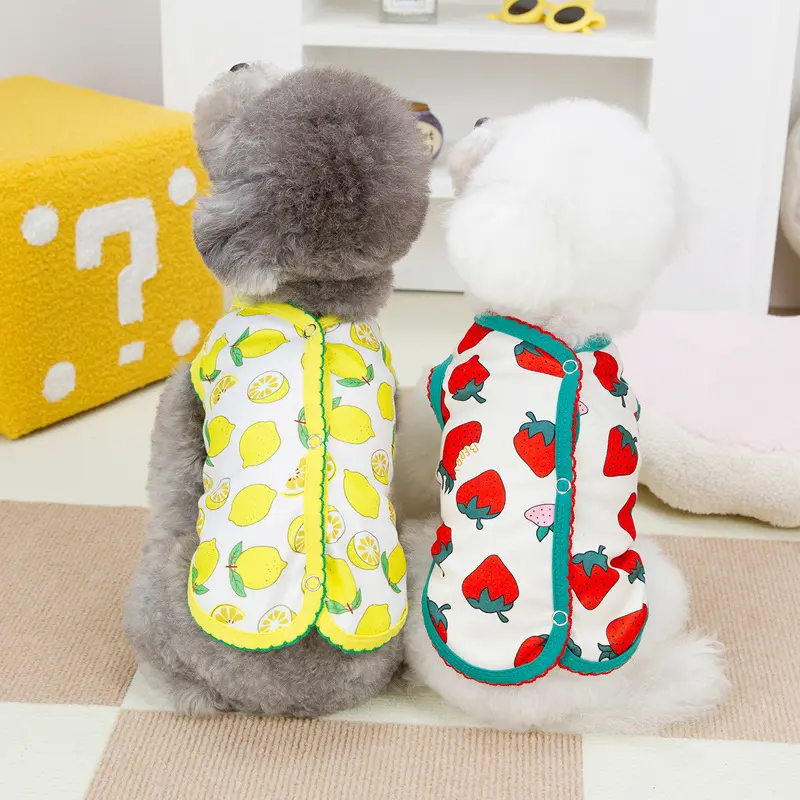 Pet Clothes, Dog Vests, Outfits for Teddy, Bichon and Other Puppies, Cat Apparel, 2024 Spring & Autumn Edged Vests