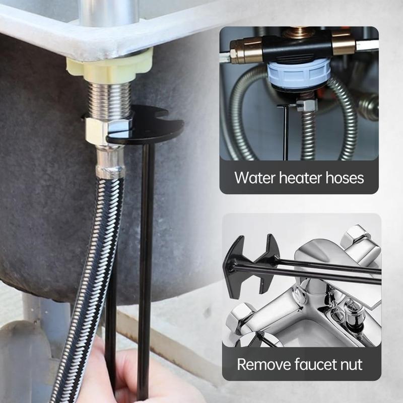 2 PCS Multifunctional Sink Wrench, 7 Sizes Universal Under Sink Plumbing Tools, Basin Faucet Tight Spaces Sink Tool