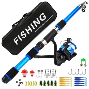 Adjustable Fishing Rod Set with Spinning Reel and Complete Accessories, Freshwater and Saltwater Compatible, Long Cast Fishing Gear