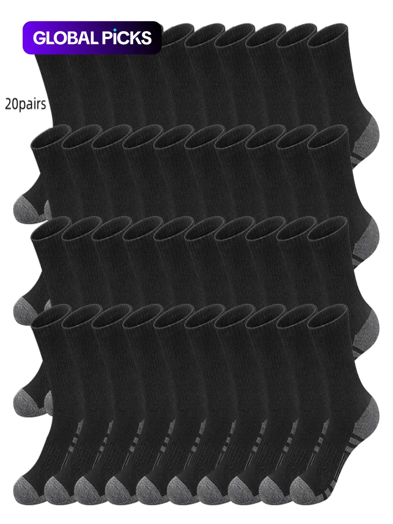 Men's Stripes Print Crew Socks, Socks for Men, Casual Comfortable Breathable Socks for Daily Wear, Minimalist Men's Socks for All Seasons #GLOBAL PICKS