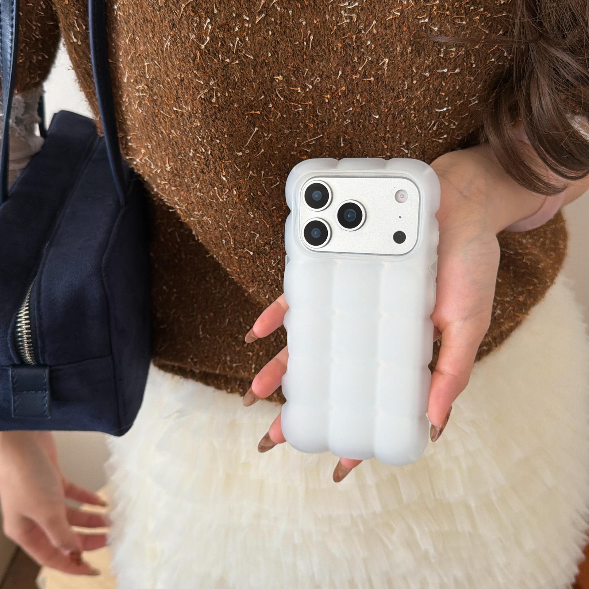 Minimalist Plated Solid Color Bubble Case for iPhone 17 Pro Max 16 15 14