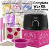 19-Piece Professional Waxing Kit for Hair Removal, US Plug Wax Heater with 5 Packs Hard Wax Beads and Reusable Silicone Applicators, Wax Warmer Kit, Smooth Skin Care Solution, Waxing Set #GLOBAL PICKS