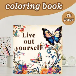 Self-Expression Coloring Book, Stress Relief Design, 7.9in×7.9in, Thick Paper, Hand-Drawn Patterns, Perfect Gift for Adults, Teens, Holidays