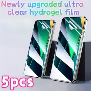 5-Pack Hydrogel Ultra-Clear Screen ProtectorSuitable for Honor 500/500 Pro/500 Smart, fits snugly, fingerprint-resistant, smooth to the touch, ultra-clear vision, scratch-resistant and durable