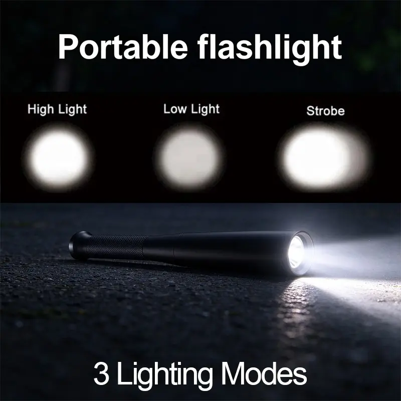 31cm/36cm/41cm LED Aluminum Alloy Flashlight, Camping Flashlight, Powerful Handheld Flashlight, High Hardness, Three Modes Multi-Function High Brightness, Perfect Gift for Birthday Christmas Halloween Easter