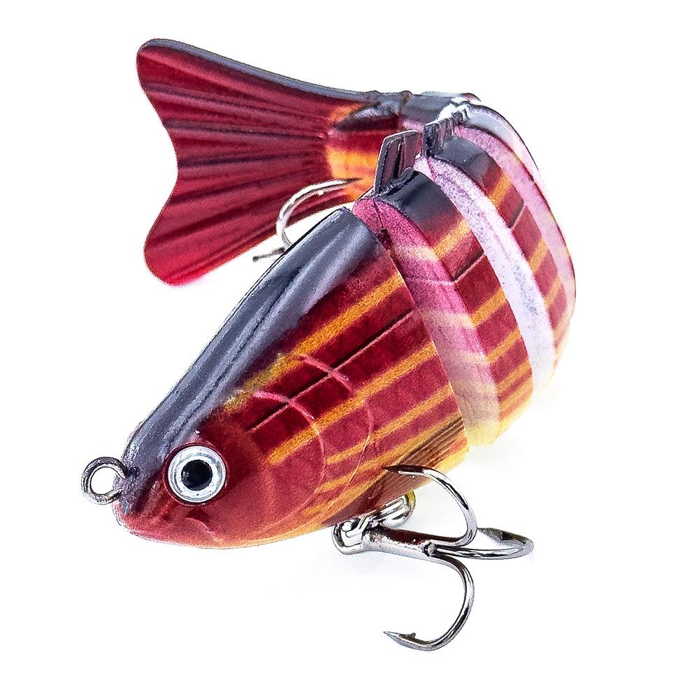 16g Multi-Jointed Fishing Lures Realistic Hard Swimbaits Sharp Treble Hooks Sinking Action for Freshwater Saltwater Bass Walleye Crappie Outdoor Angling Fishing Tackle Accessories