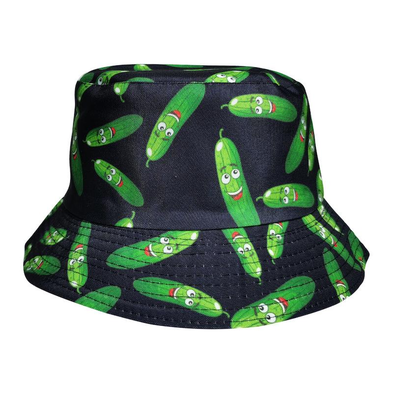 Wholesale bucket hat various vegetable pattern fisherman hat sun hat fedora hat pepper cucumber eggplant wholesale price панама