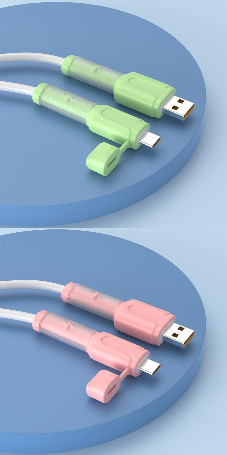 Data cable protective cover, charging cable protective cover, anti-break connector protective cover, suitable for IOS and Android phone charging cables