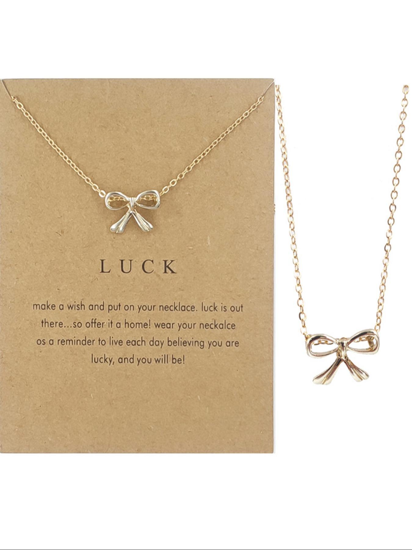 Women's Elegant Bowknot Design Pendant Necklace, Minimalist Trendy Pendant Necklace, Chic Vintage Jewelry As Gift for Girlfriend