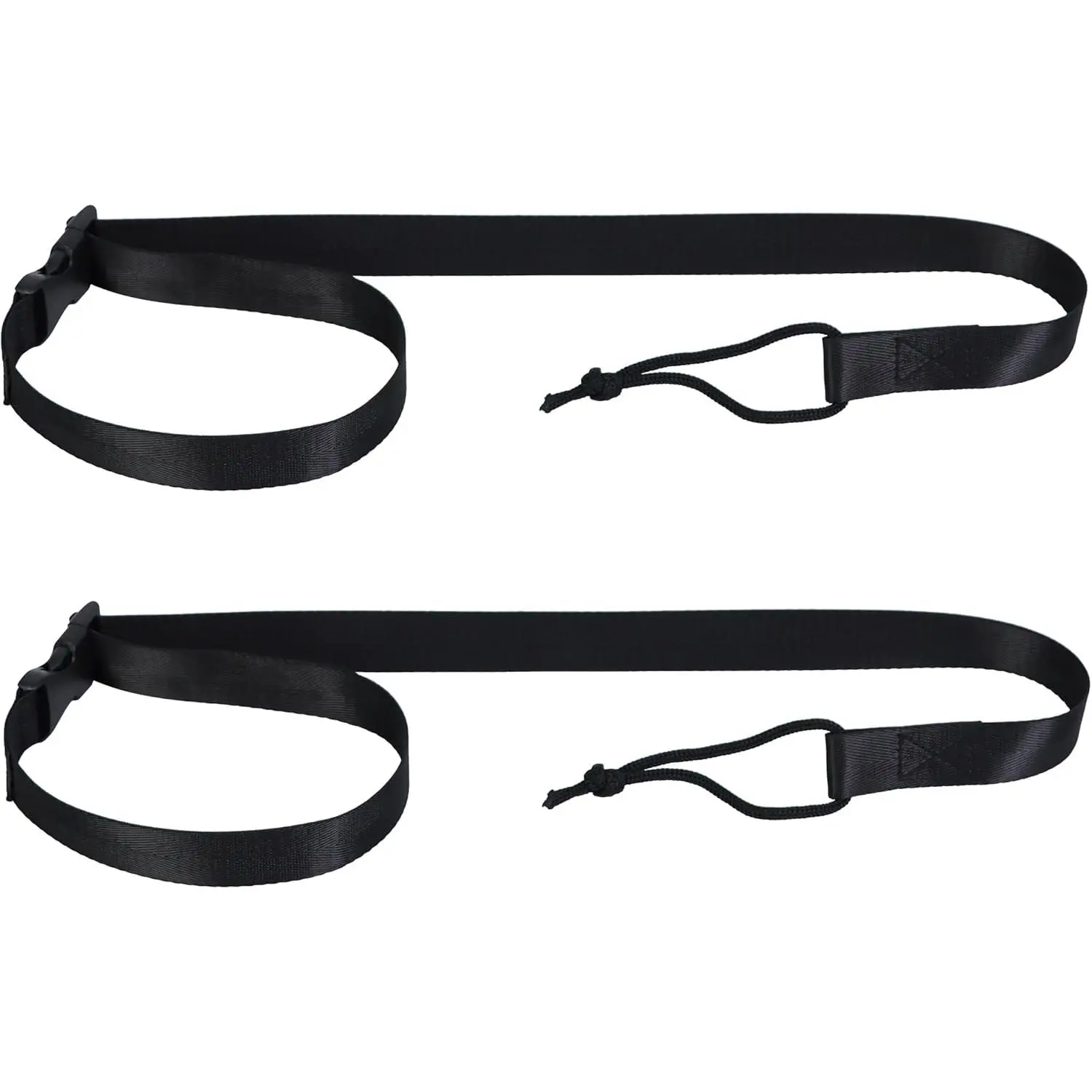 41 Inch Adjustable Snowboard Leash Bindings Straps for Men & Women (2 Pcs, Black)