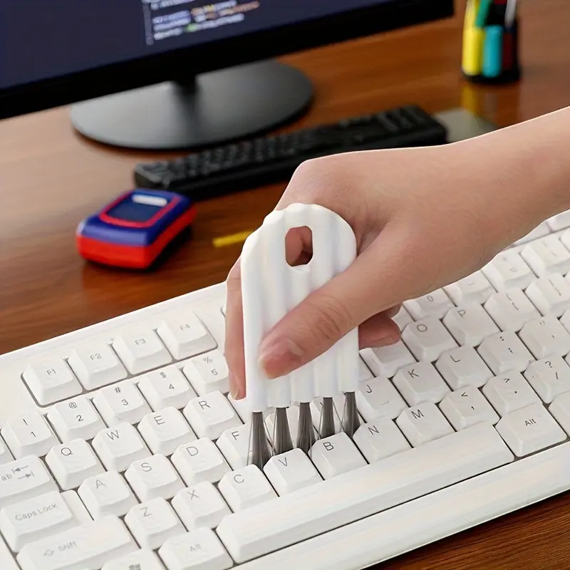 Keyboard Cleaning Brush, Keyboard Duster, Cleaning Supplies, Home Office Dust Remover, Portable Electronic Accessory, Travel Essential Gadget, Soft Bristle Gap Cleaner, Daily Tool, Practical Supply, Holiday Gift for Desktop Digital Equipment