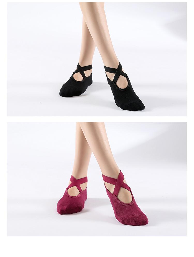 Yoga socks with terry lining, non-slip yoga socks, dotted round-toe breathable floor socks, fitness sports socks, Pilates socks