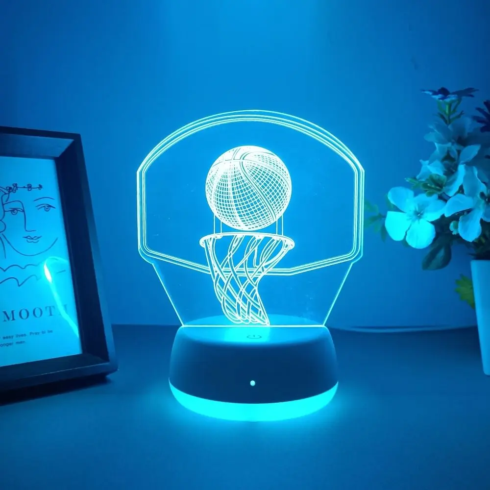 Basketball Fan Desktop Decorative Lamp, Touch Switch USB Powered, Perfect for Bedroom Living Room Christmas Atmosphere Decoration Gift