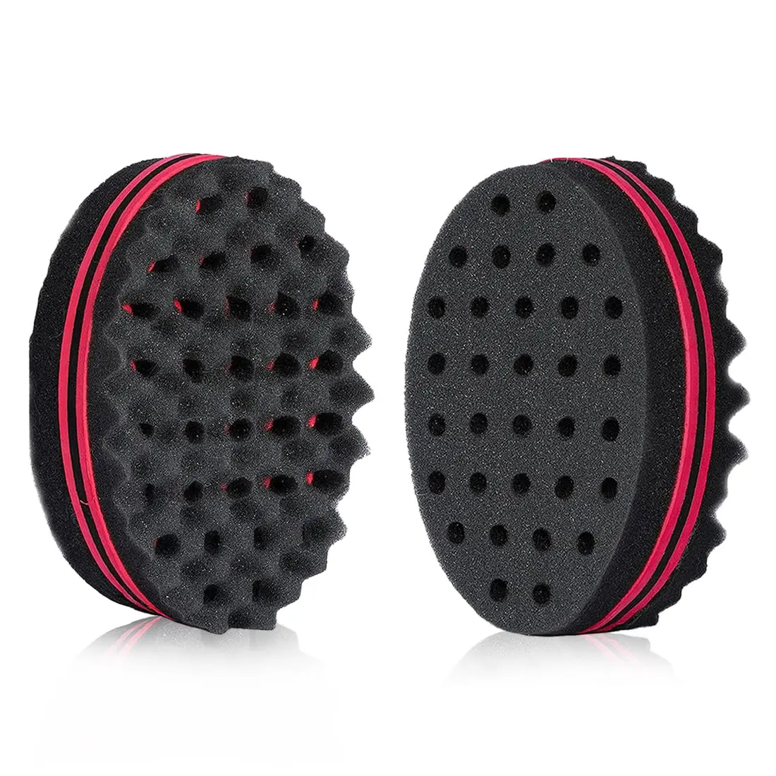 2 Pcs Hair Sponge for Black Men Curls - Double Sided Curling Sponge, Small Holes Hair Twist Tool, Twist Brush for Textured StylingGift.