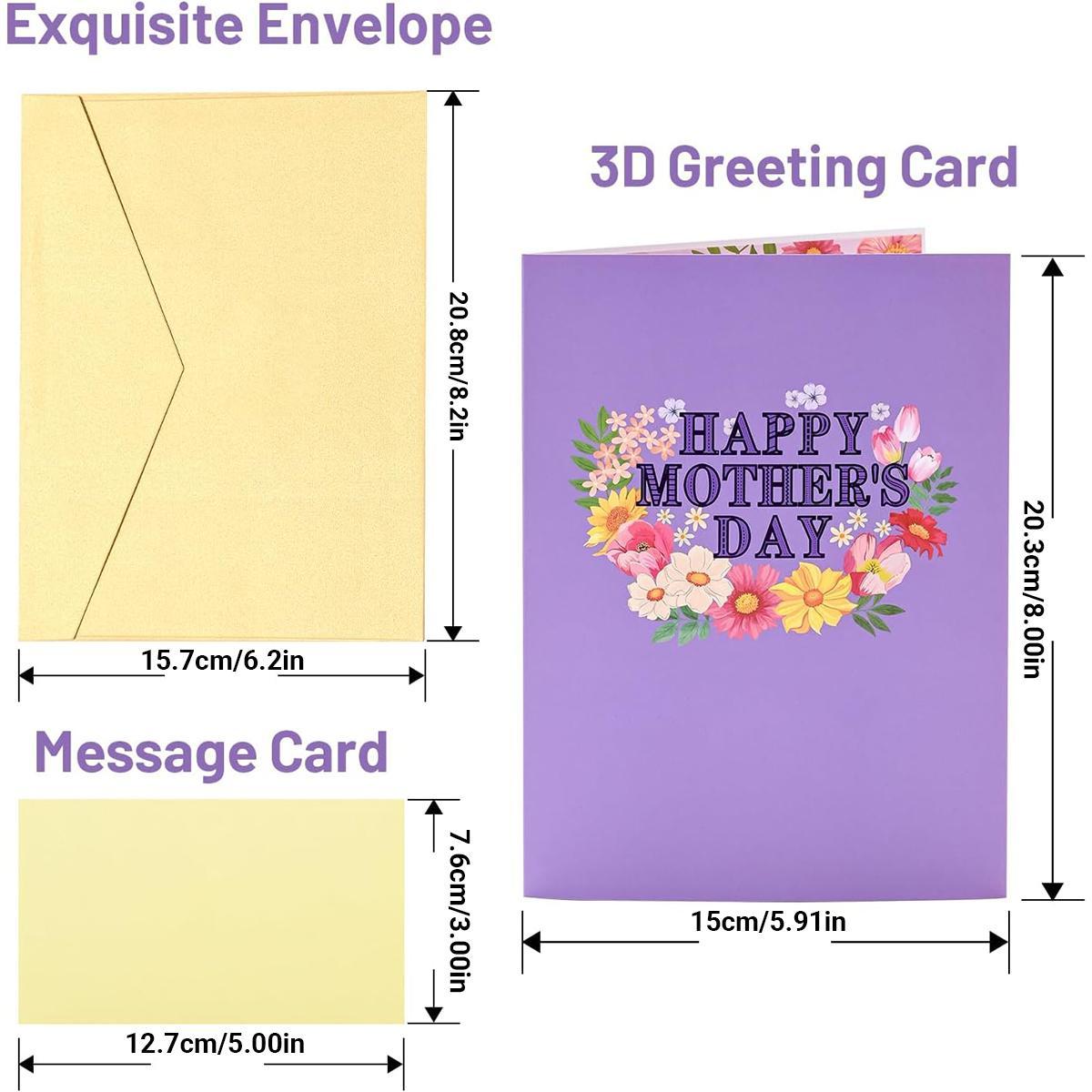 3D Pop Up Mother's Day Greeting Card - Thoughtful Gift for Mom Wife Girlfriend Sister Daughter Friend | Birthday Thank You Anniversary Mother's Day Get Well Card