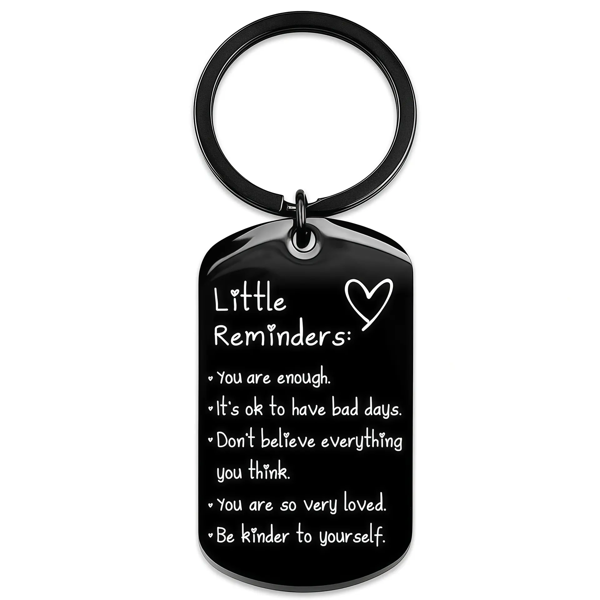 Inspirational Keychain for Men & Women, Stainless Steel Letter Pendant with Motivational Quote, Trendy Minimalist Metal Key Ring, Unisex Personalized Accessory for Couples, Everyday Style & Gifting