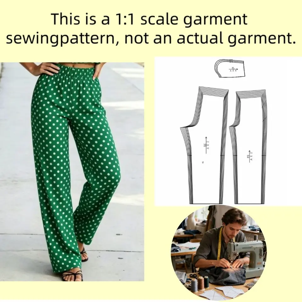 Xxs-3xl Sewing Pattern Set, 8 Sizes Pants Patterns, DIY Clothing Design, Handmade Fashion, Craft Supplies, Unique Fabric Projects