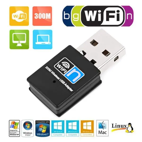 Mini USB WiFi Wireless Receiver - High-Speed Network Adapter Card, Easy to Carry, Compatible with Windows, Linux for PC, Laptop, Desktop