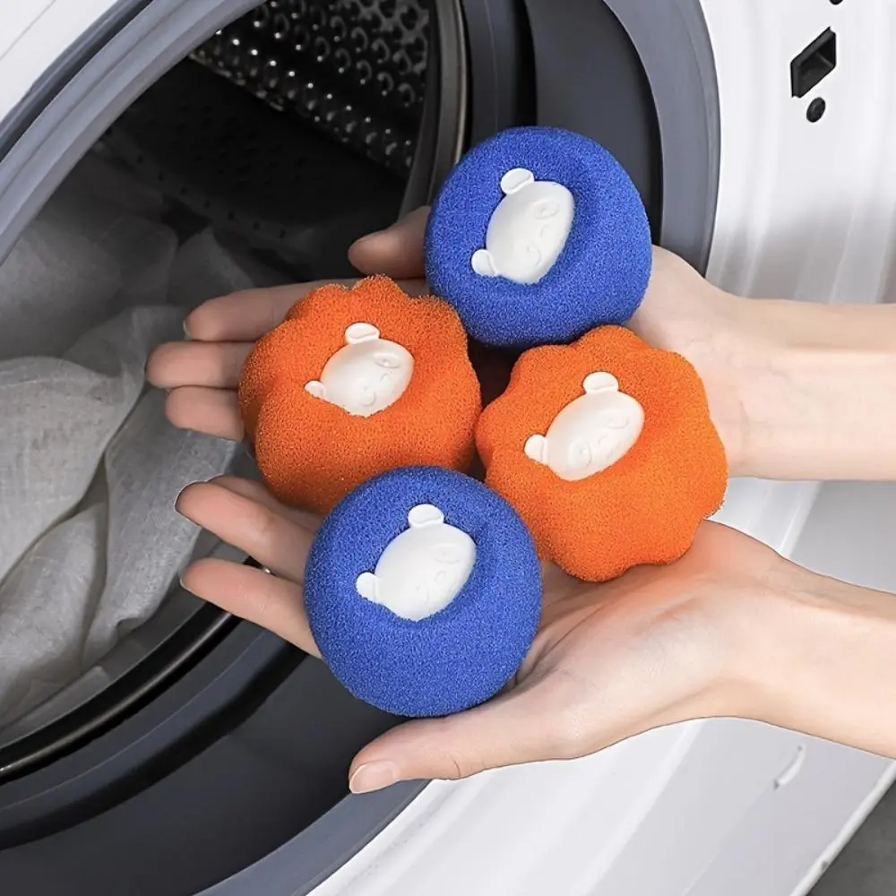 8-piece Pack of Panda Sponge Cleaning Balls, Pet Hair Remover for Laundry, High-efficiency Hair Remover for Laundry Day - Eliminates Pet Hair and Fluff
