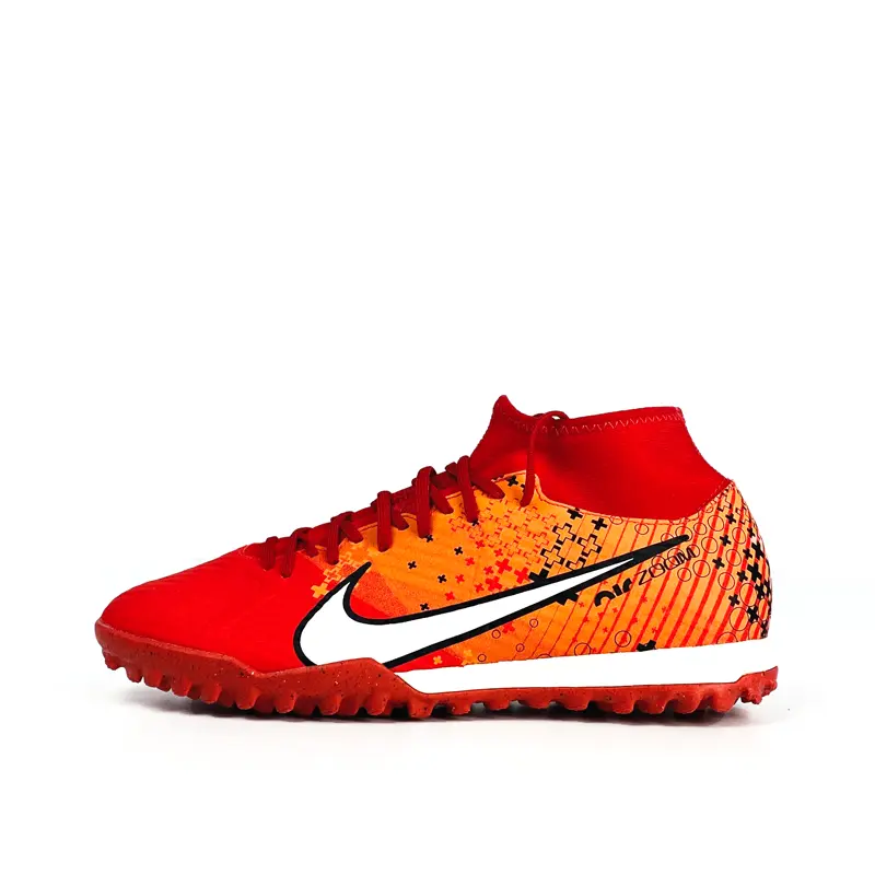 Mercurial Superfly 9 Academy MDS TF Comfortable Artificial Turf Footwear - Men's/Women's Red Casual Soccer Cleats, House White Official Maison Mihara Shoes