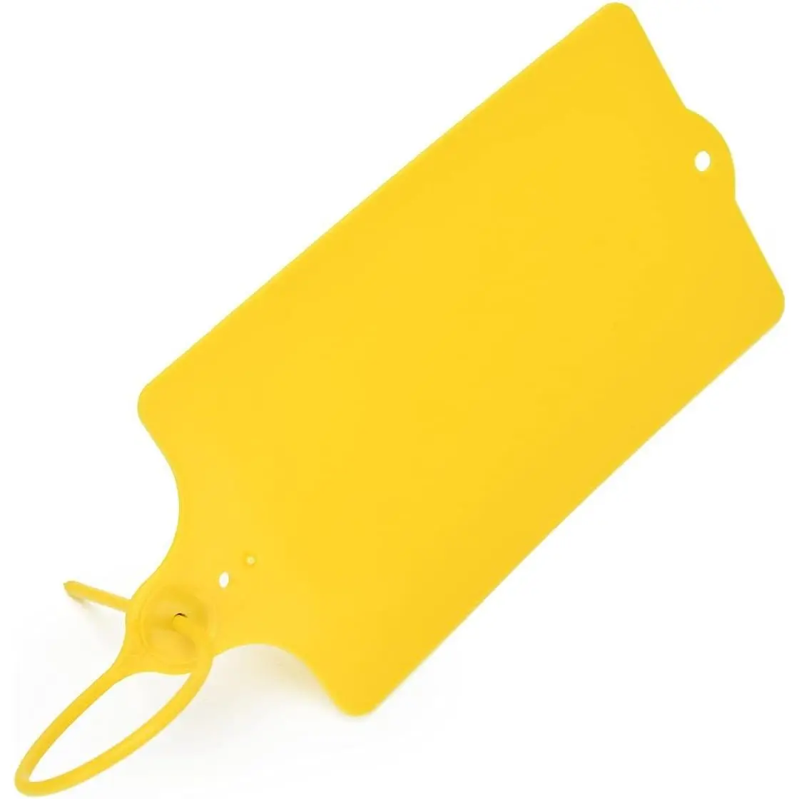 100 Plastic Shipping Tags - Waterproof, Writable, Hanging Tags with One Yellow Marker Pen